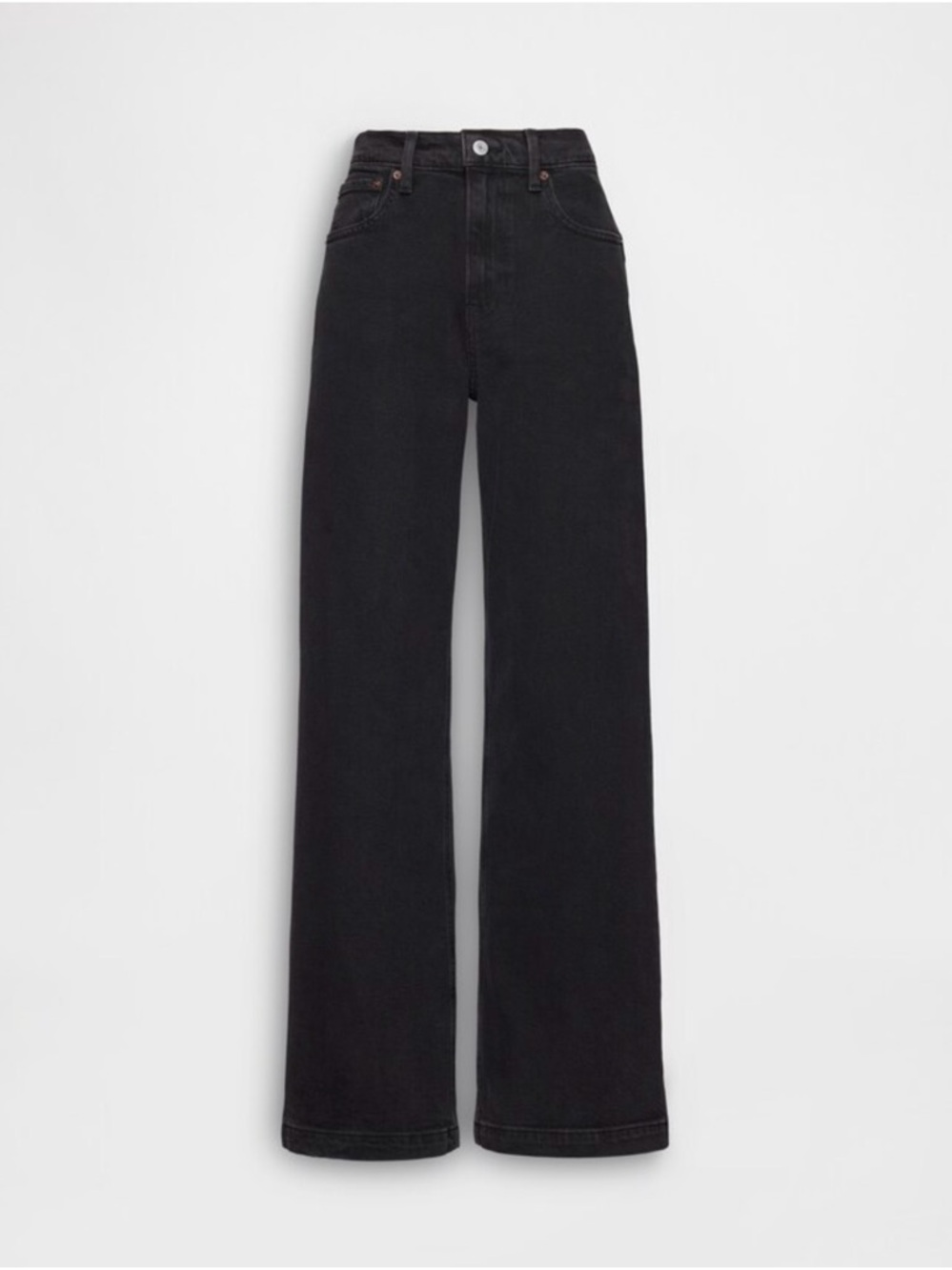 GAP Black High-Rise Stride Wide Leg Jeans - Picture 3 of 3